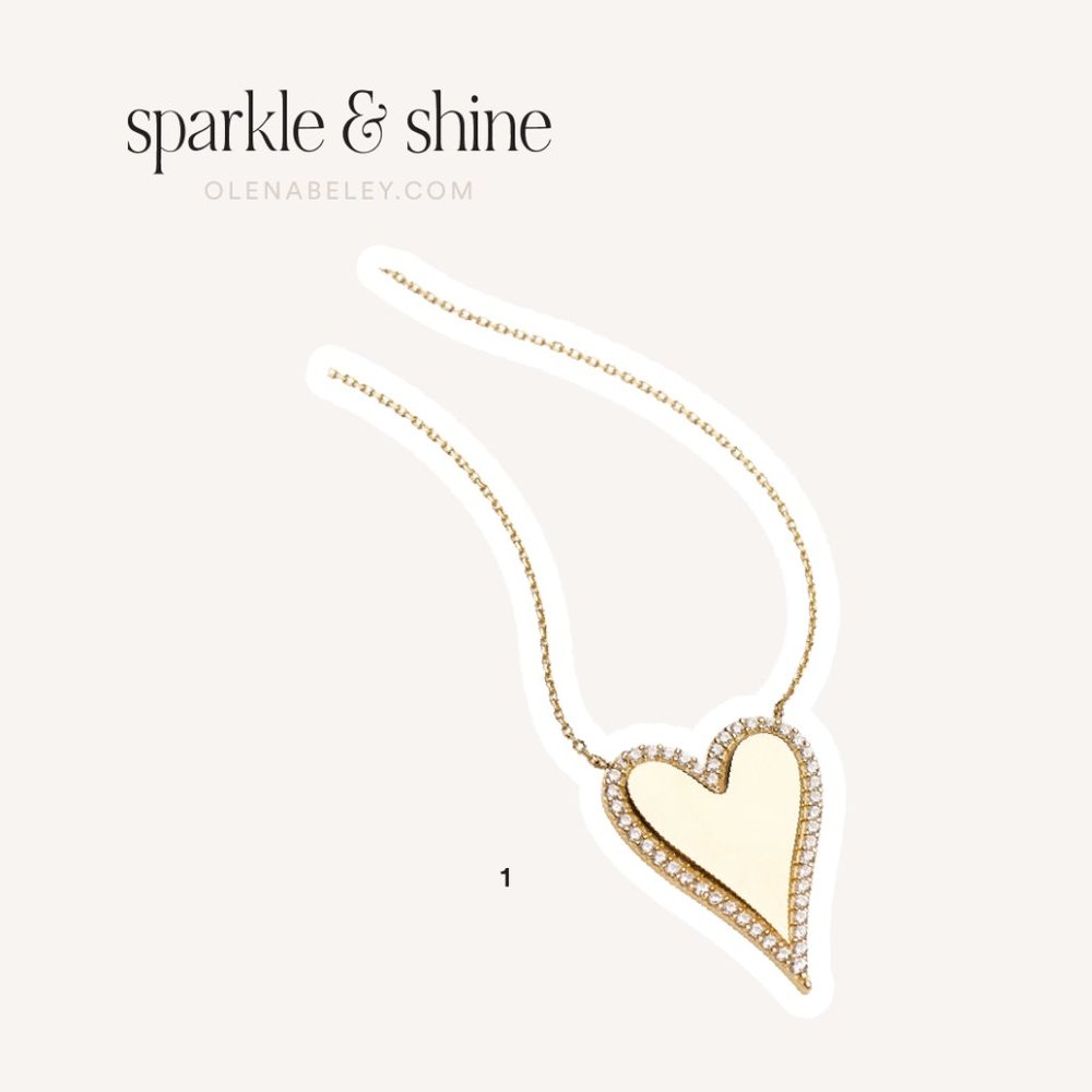 Solid Gold 10k Leia Heart Necklace (Valeria Lipovetsky)